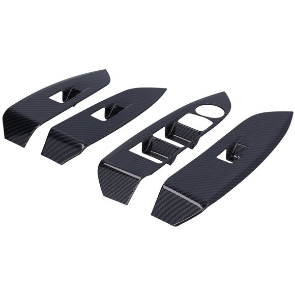 Window Switch Panel Cover Interior Door Switch Panel Cover Inner Window Switch Panel Trim Window Switch Panel Trim Window Switch Panel Frame 4PCS Window Switch Panel Cover Carbon