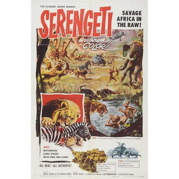 Posterazzi MOVIB81373 Serengeti Affiche de Film - 27 x 40 Po.