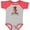 Baseball Heather and Red, variant on Inktastic 1st Birthday Fox 1 Year Old Boys or Girls Baby Bodysuit