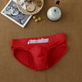 thumbnail image 1 of Men Triangle Underwear Low Rise Fashion Increase Capsular Elasticity Body Bag Hugging Comfortable Briefs Slip Dropshipping red M, 1 of 6