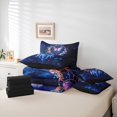 thumbnail image 6 of Castle Fairy Female Men Adults Bohemian Feather Dreamcatcher Twin Bedding Sets 7-Piece,Floral Flowers Butterfly Bedding Comforter Set Microfiber,Exotic Style Breathable Sheet Sets, 6 of 8