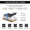 thumbnail image 4 of LAONNVIR Seat Covers for Cars Leather Waterproof Universal Fit for Ford Escape 2001-2024 (Black&Grey), 4 of 5