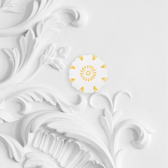 HEMOTON Indoors Ceiling Medallion Easy Installation Ceiling Cover Canopy Light Medallion Embossed Ceiling Light Cover Plate For Replacement