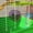 Green + Steel#563, variant on 35 Rolling Small Animal Cage for Guinea Pig, Ferret, Chinchilla with Wheels, Food Dish & Hay Feeder, Green Steel Wire Pet Hutch for Bunny