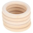 thumbnail image 3 of 20 anillos de dentición de madera natural para bebés, joyería artesanal, colgante circular, accesorio para hacer manualidades, 70 mm, 3 of 14