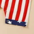 thumbnail image 5 of GYRATEDREAM Newborn Infant Girls 4Th of July Romper Baby Cotton Sleeveless Independence Day Print Bodysuit American Flag Jumpsuit Clothes for 0-12 Months, 5 of 5
