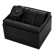 Armani Exchange Mens Banks Black Stainless Steel Quartz Watch - AX7147SET