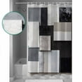 thumbnail image 4 of Abstract Art Shower Curtain, 48" x 72", Black White Blocks Watercolor Modern Art Waterproof Bathroom Curtain Washable Shower Curtain Set with 12 Hooks, 4 of 6