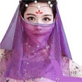thumbnail image 2 of Belly Dance Veil Mask Stage Veil Dance Classical Dance Veil Performance Accessories Female, 2 of 6