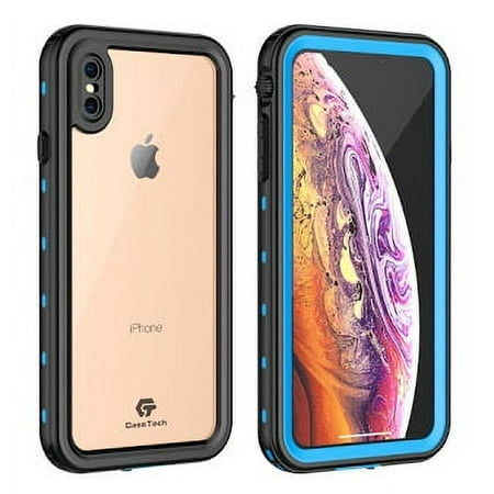 iPhone Xs Max Waterproof Case, CaseTech TRE Series, Waterproof IP68 Certified Shockproof with Clear Back Slim Cover, 2018 6.5 inch …