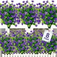 thumbnail image 4 of Luxcidy 8 Bundles Artificial Flowers Outdoor Fake Flower, Artificial Flowers Outdoor, Fake Flowers Plants for Indoor Outside Garden Porch Window Box Home Wedding Farmhouse(Purple), 4 of 5