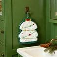 thumbnail image 4 of Horivan Christmas Hand Towels Festive Holiday Decor Absorbent Flocked Kitchen Towels for Holiday Entertaining and Gifting with Hanging Loop for Easy Storage, 4 of 6