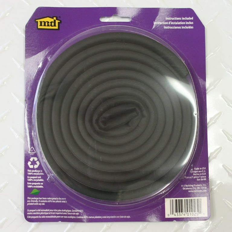 T, Epdm 23/64 D-Profile Building X 0 Weather-Strip Black M-D in Ft Tape, 17 in L 5/16 W 1025 M-D Products Rubber,