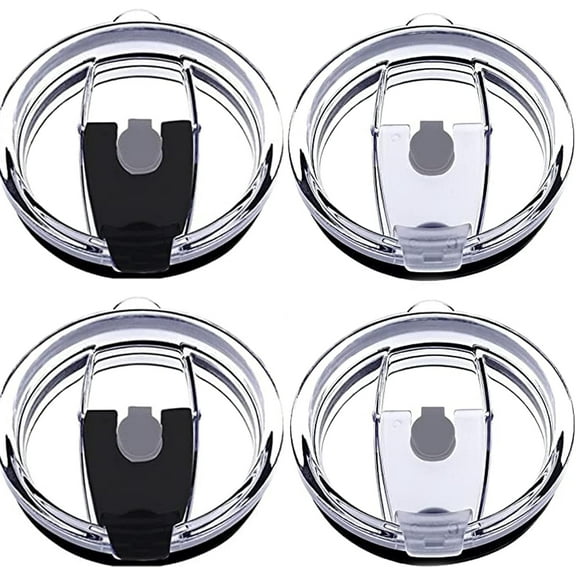 Tumbler Lids Spillproof 20oz,4 Pack Splash Resistant Lid Coffee Mug and More Cooler Cup,Covers for 20 Ounce Tumbler
