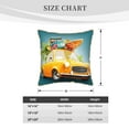 thumbnail image 4 of Kll Summer Funny Retro Car Decorative Throw Pillow Covers Velvet Soft For Couch Sofa Bedroom Living Room Outdoor -16"X16", 4 of 8