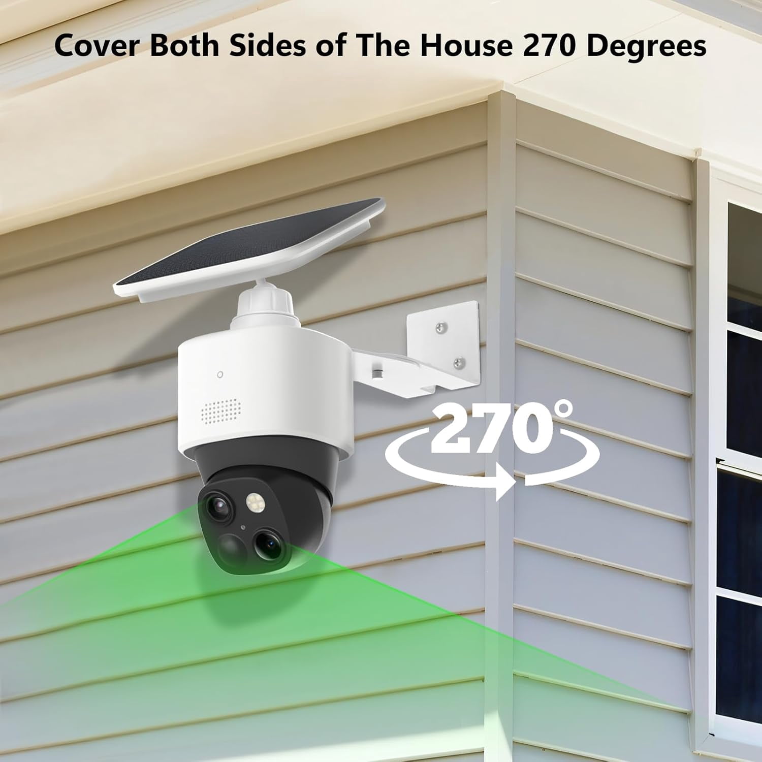 2Pack Adjustable Corner Mount Bracket for Eufy Security SoloCam S340/E30/E42 Metal Wall Mount for Eufy S340 with Coverage of 270° on Both Sides of The House, Reduce Blind Spots, Keep 360° Swivel