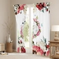 thumbnail image 3 of White Cat Curtains & Drapes Cartoon Animal Kitten Blackout Curtains Gifts for Cat Lovers,Red White Pink Flowers Window Curtains Teal Butterfly Decor, 3 of 6