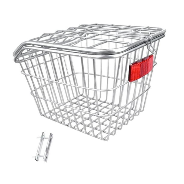 Cesta trasera de bicicleta recipiente de carga de bicicleta para en bicicleta de montaña al aire libre Plata