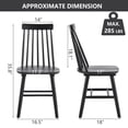 thumbnail image 4 of Black Farmhouse Dining Chairs Set of 6, Mid Century Modern Spindle Back Wooden Dining Room Chairs for Kitchen & Living Room, 4 of 8
