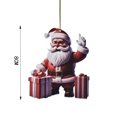 thumbnail image 4 of Colgante De Papá Noel Rojo De Dibujos Animados Para El Coche, Colgante Para El Árbol De Navidad, Colgante Para El Árbol De Navidad, Decoración Para El Hogar, Colgante Para La Ventana, Decoración Par, 4 of 6