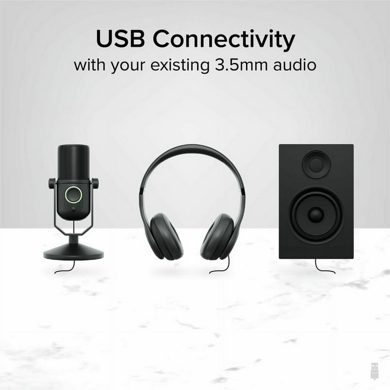 USB-A - 3,5mm Jack headset audio adapter / wit - 0,15 meter