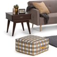 thumbnail image 2 of Simpli Home Pouf Carré à Motif Shannon en Plaid, 2 of 6