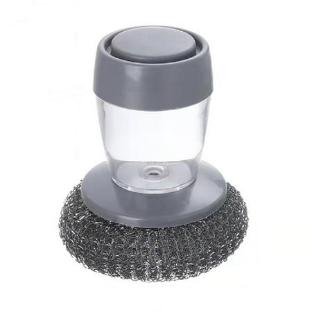 

One opening Soap Dispensing Palm Brush Multi-Functional Kitchen Brush for Dish Pot Pan Sink Cleaning