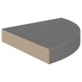 thumbnail image 3 of Floating Corner Shelf High Gloss Gray 9.8"x9.8"x1.5" MDF Grey, 3 of 7