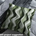 thumbnail image 2 of Manfei Black Gray Green Wave Lines Fabric by the Yard (1 Yard), Contemporary Abstract Decorative Fabric by the Yard, Geometric Stripes Sewing & Crafting Fabric, 2 of 6