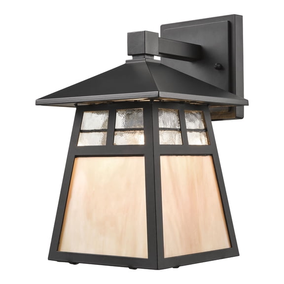 Elk Home Cottage 11-inch High 1-Light Outdoor Wall Sconce in Matte Black
