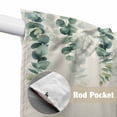 thumbnail image 4 of Daisy Eucalyptus Leaves Swag Valances for Windows, Kitchen Window Curtains Over Sink, Rustic Weeping Botanical Linen Window Treatment Curtains for Living Room/Bedroom Curtains 2 Panel Sets 36"x45", 4 of 8