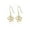 B-18K Gold, variant on Solid 925 Sterling Silver Hawaiian Flower Drop Earrings Plumeria for Women Teens CZ Flower Dangle Earrings Hooks for Spring