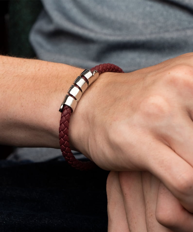 18th Birthday Vegan Leather Bracelet 18th Birthday Men’s Jewelry Gift Idea for Son Him Boys From Mom Mother Dad Father, 18th Birthday Gift for Son from Parents