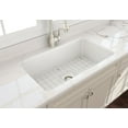 thumbnail image 4 of Sotto Undermount Fireclay 32 in. Single Bowl Kitchen Sink with Protective Bottom Grid and Strainer in Biscuit, 4 of 6