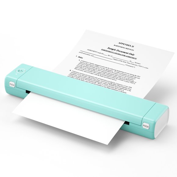 Thermal Portable Bluetooth Tattoo Stencil-Printer - Compact Inkless Printer for Phone & Laptop, Portable Printers Wireless for Travel, Home Use, Vehicles, Office, School, Support 8.5" X 11" US Letter