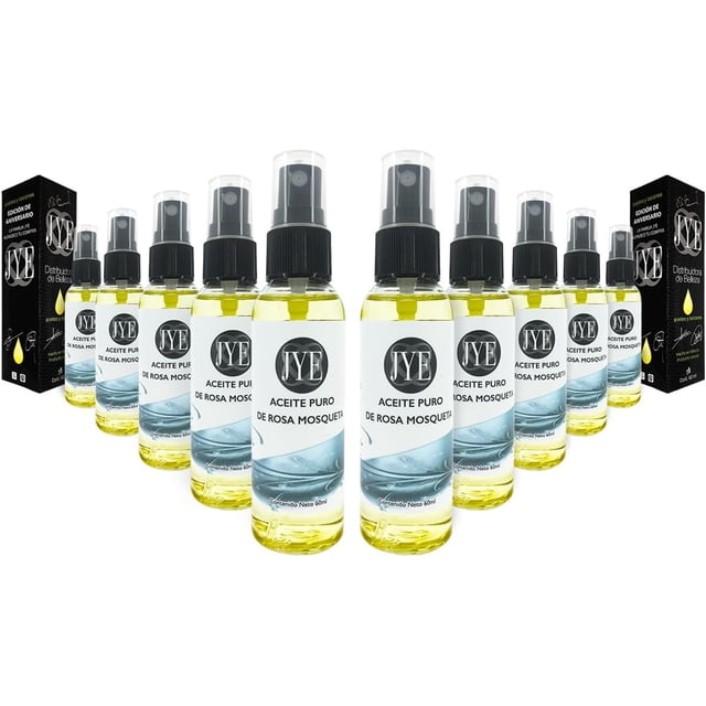 10 Frascos de Aceite de Rosa Mosqueta JYE Natural 60 ml