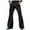 Black, variant on Zynviq Zipper Men Bell Bottom Flare Pants High Waist Solid Vintage Baggy Dress Pants Pants for Men Brown 2XL