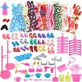 thumbnail image 1 of Ensemble de Vêtements de Poupée 83 Pcs Assorti Coloré Ensemble de Vêtements de Poupée Accessoires de Poupée, 1 of 8