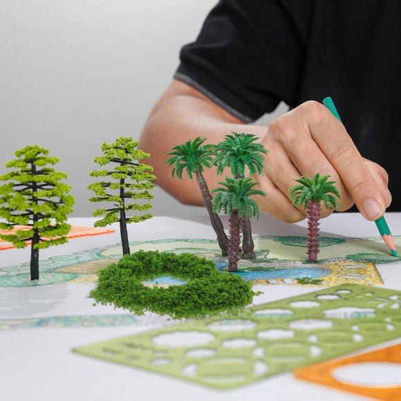 jojofuny DIY Green Sponge Tree Powder for Realistic Scene Vegetation and Model Hill Decoration