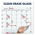 Quartet Mfg. Infinity Glass Calendar Board, 36 X 24