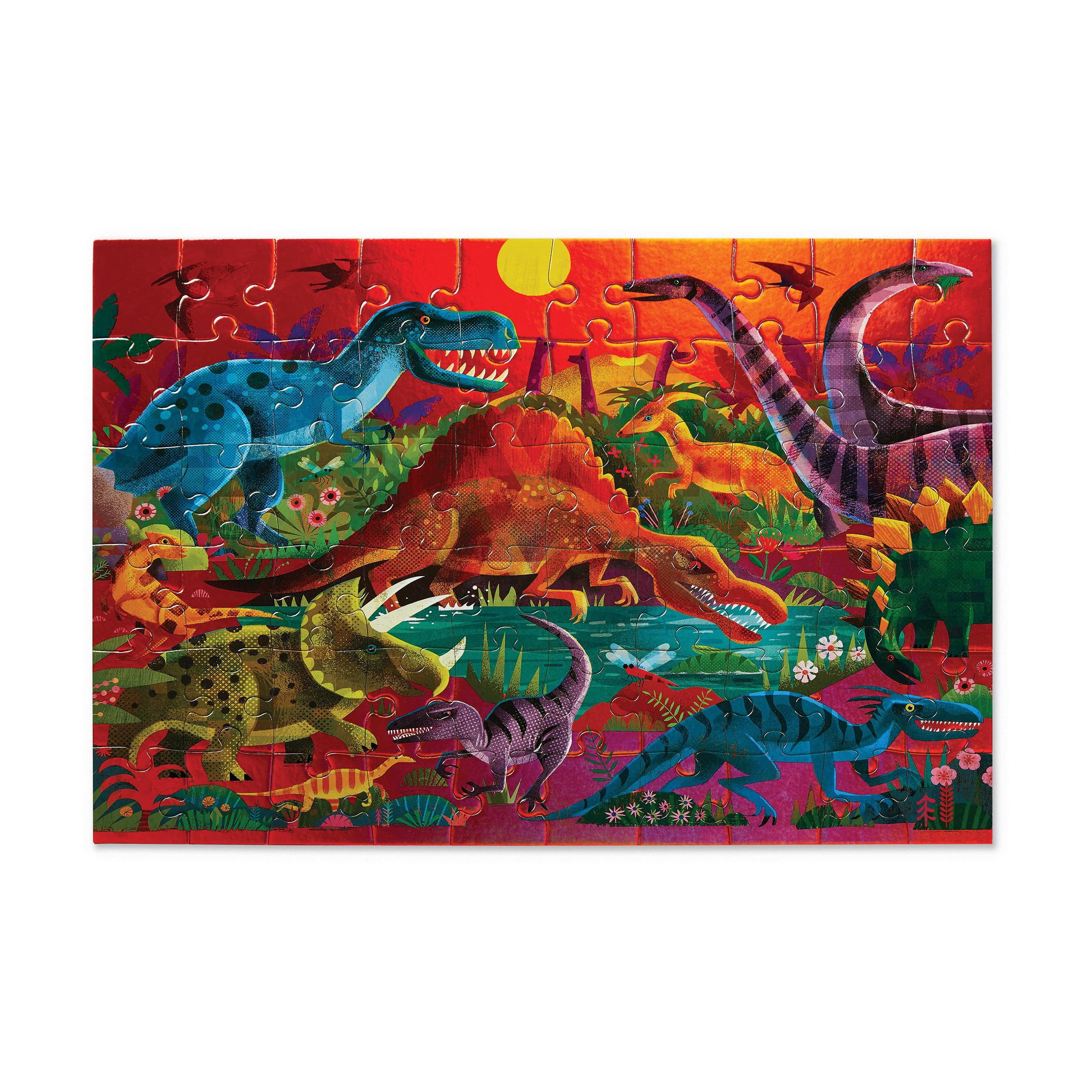Crocodile Creek Dazzling Dinosaurs Holographic Foil Puzzle: 60 Pcs