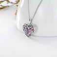thumbnail image 4 of CACA LADY Heart Locket Necklace That Holds Pictures Sterling Silver Butterfly Locket Personalized Custom Photo Pendant Necklace Jewelry Birthday Gifts for Women Girlfriend, Base, base,, 4 of 6
