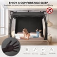 thumbnail image 2 of YAVIL Bed Tent Bed Canopy Bunk Twin Size, Portable Sleeping Tents Dream Tents Indoor for Kids and Adult, Blackout 93% Breathable Privacy Space on Bed with Three Doors(Mattress Not Included), 2 of 7