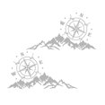 thumbnail image 4 of Car Sticker 2pcs Mountain Adventurers Compass Graphics Decoration Rv Camper Truck Door Waist Line Hood Vinyl Decal,56cm_Gift Of G, 4 of 4