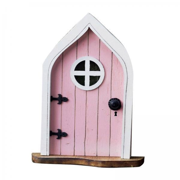 2 Adornos De Jardín Para Puerta De Hadas, Adornos De Jardín Artísticos, Decoración Rosa Zulema Puerta de hadas en miniatura