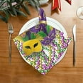 thumbnail image 2 of Coolnut Mardi Gras Cloth Napkins Set of 4, Oversized Washable Reusable Polyester Dinner Table Napkins for Family, Restaurant, Party Decor, 20 x 20 Inch, 2 of 7