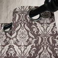 thumbnail image 3 of Ambesonne Damask Grommet Curtain, Wildflowers Leaves Curls, 50" x 72", Dark Brown Cream, 3 of 6