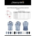 thumbnail image 2 of Made by Olivia Women's Junior Fit Sleeveless Button up Jean Denim Jacket Vest, 2 of 7