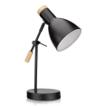 thumbnail image 2 of Bouclair Black Wood and Metal Desk Lamp, 2 of 6