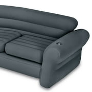 Intex Inflatable Corner Couch Sectional + Queen Size Pull-Out Futon Sofa Bed Image 5 of 12